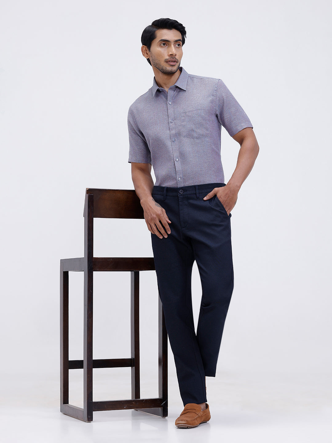 Men Cotton Rich Shirt Greeny Blue Trendy 12 YL13