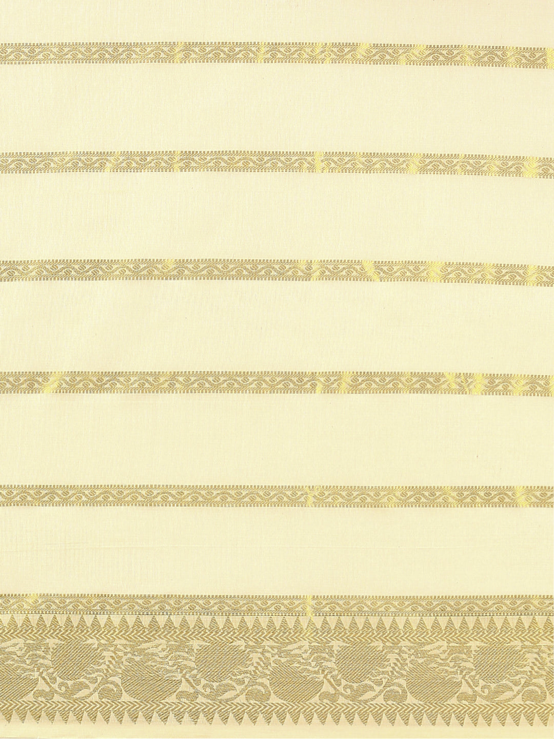 Women Kerala Cream Checked Saree KS153