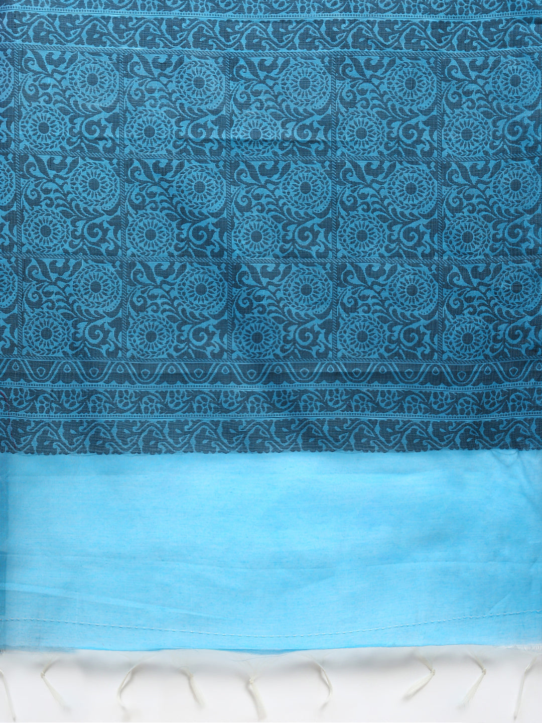 Women Semi Silk Saree Blue SS302