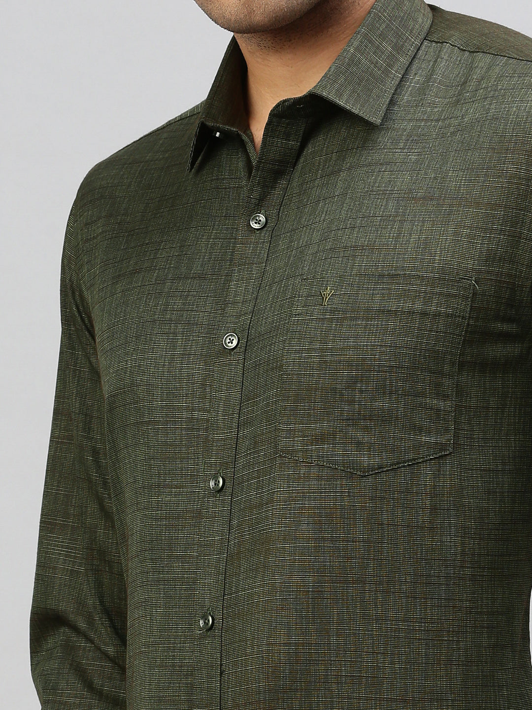 Mens Cotton Blend Shirt Green T33 TI4