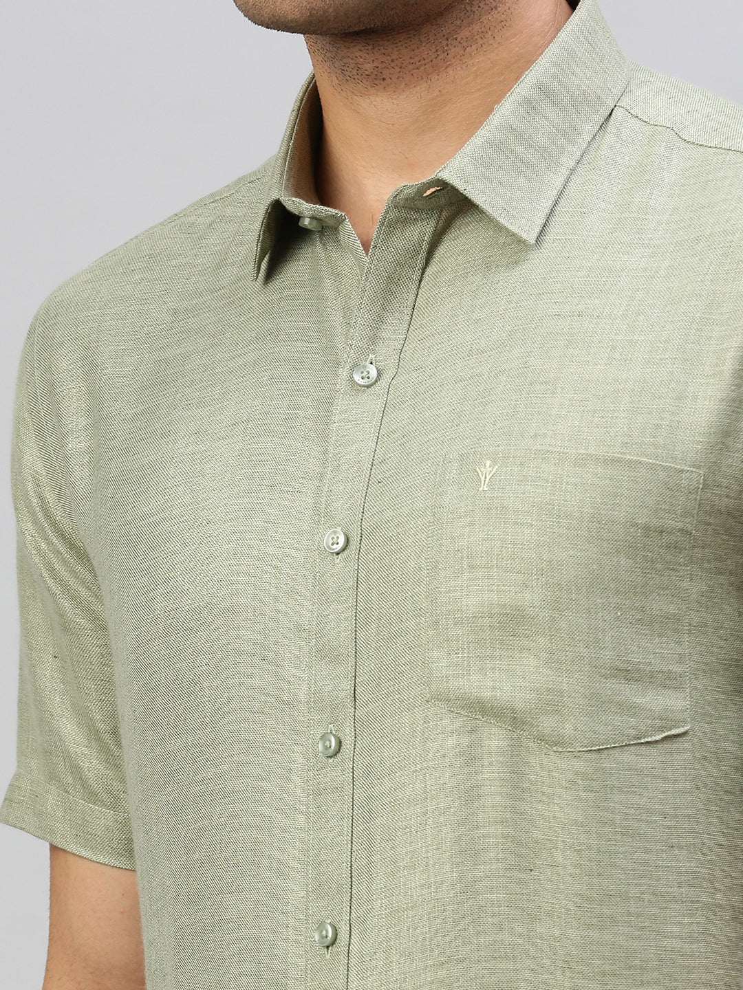 Mens Cotton Rich Shirt Green T7 CG16