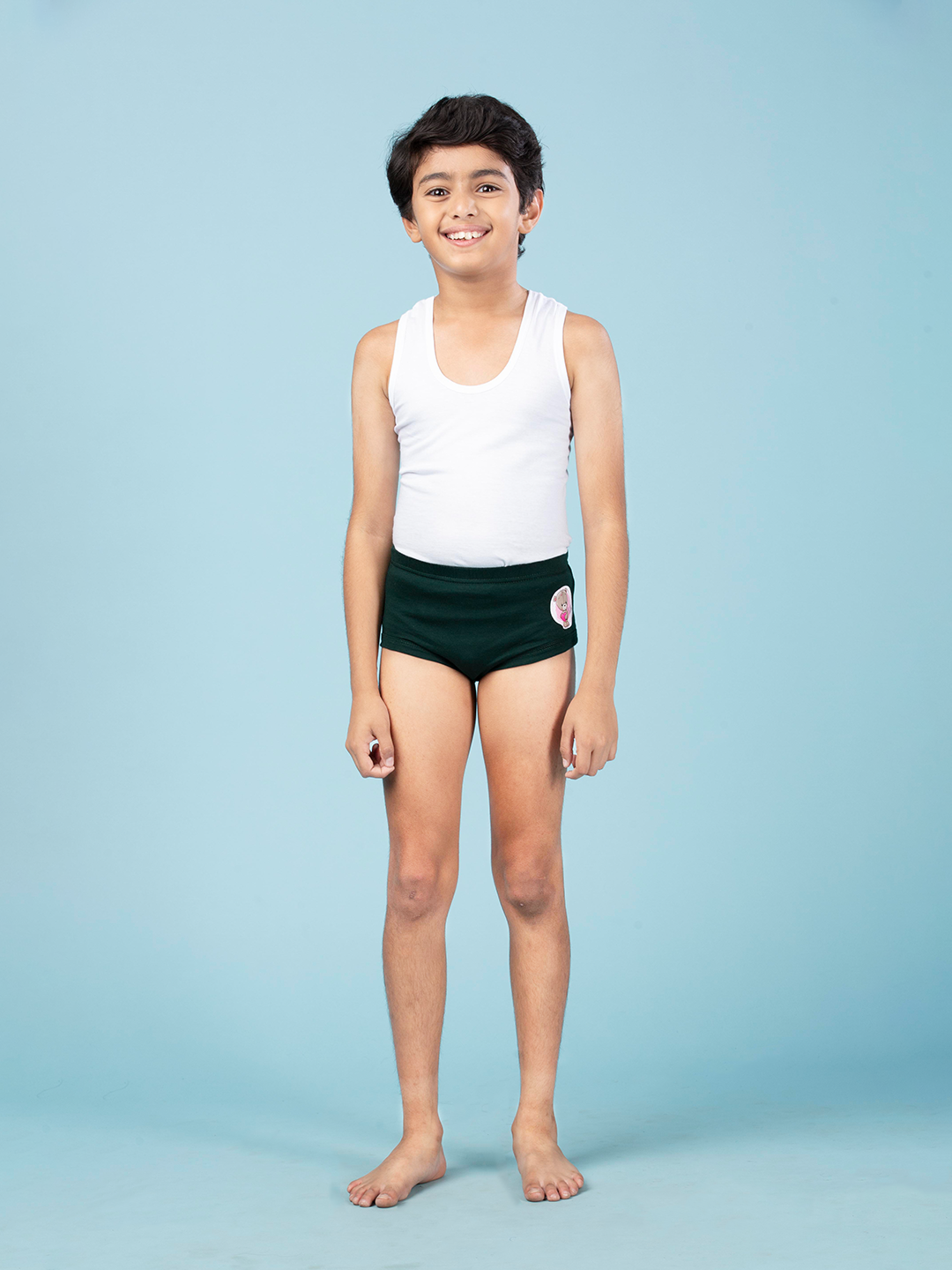 Boys Assorted Colour Plain Briefs Pack of 5