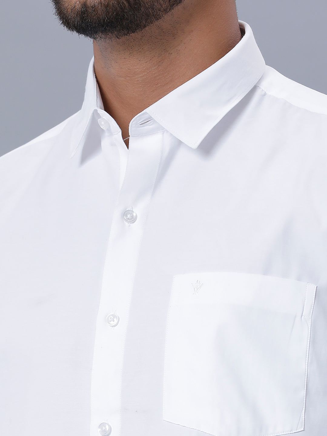Mens Premium Pure Cotton White Shirt Full Sleeves Ultimate R5-Zoom view