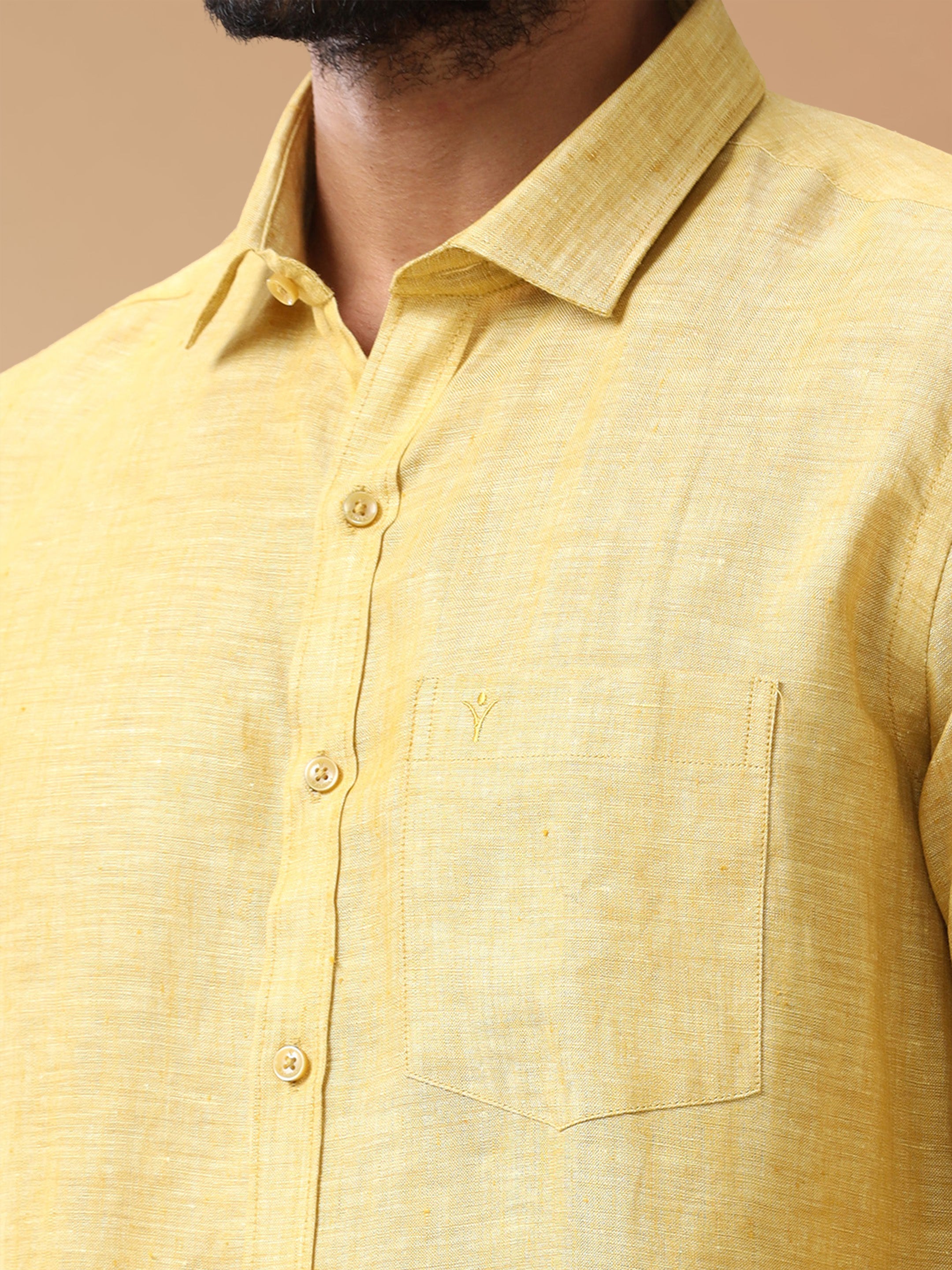 Pure Linen Buttercup Smart Fit Shirt L91
