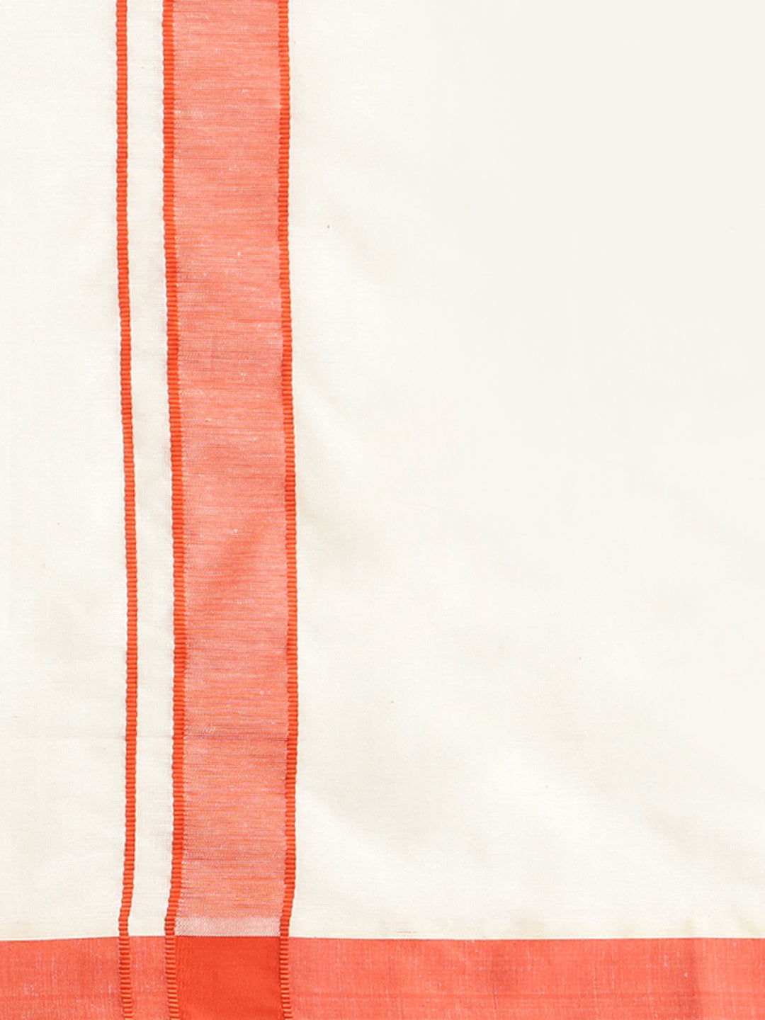 Mens Kora Double Dhoti with Red Colour Plain Border LARK SPL- LP01