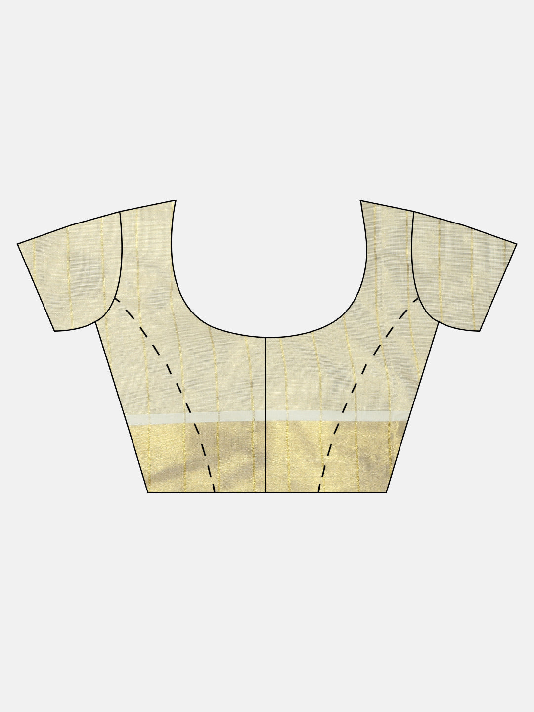 Women Kerala Tissue Gold Stripes Saree KS220