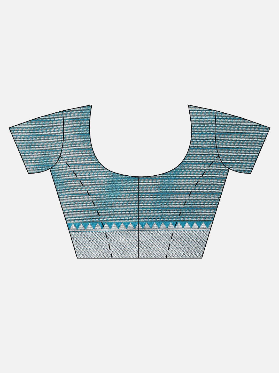 Women Silver Tissue Saree with Blue Border TS55