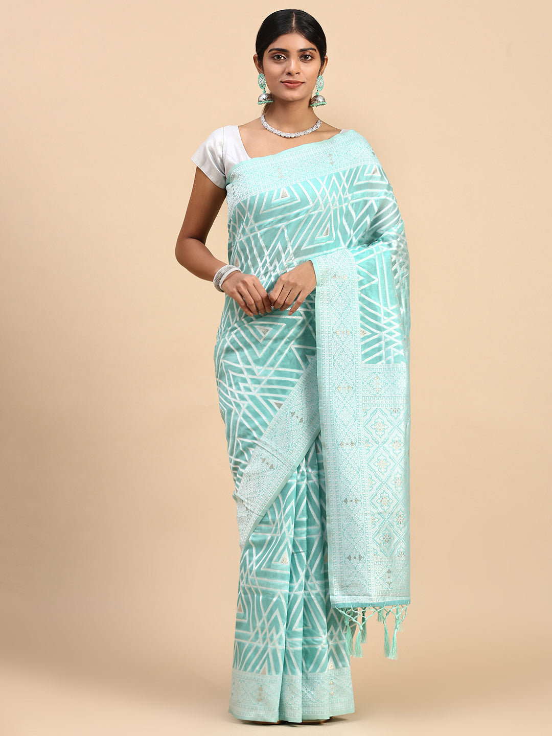 Couple Combo Shirt & Dhoti Set with Saree Blue SCS115