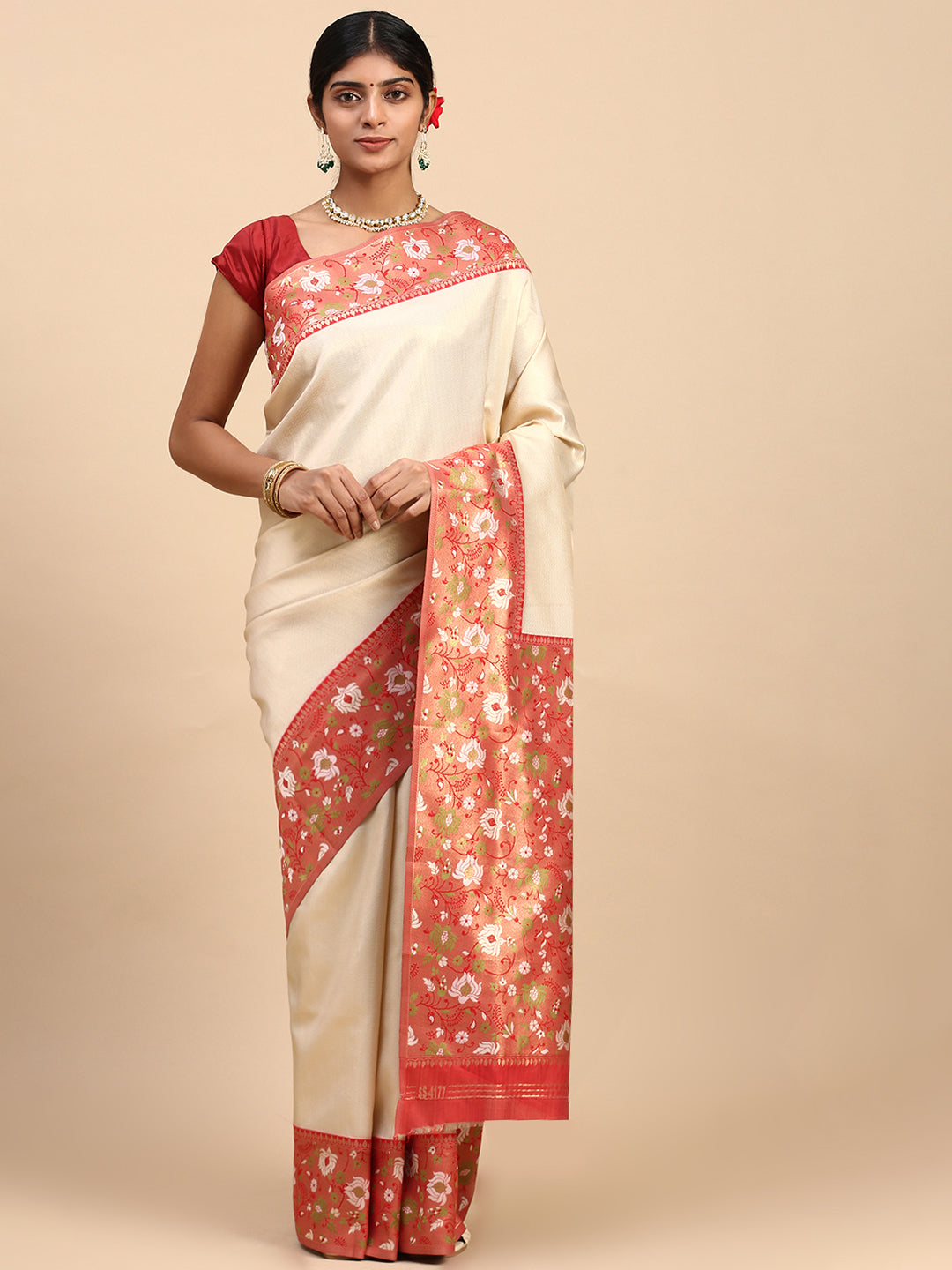 Women Semi Silk Tissue Weaving Saree Sandal SS276