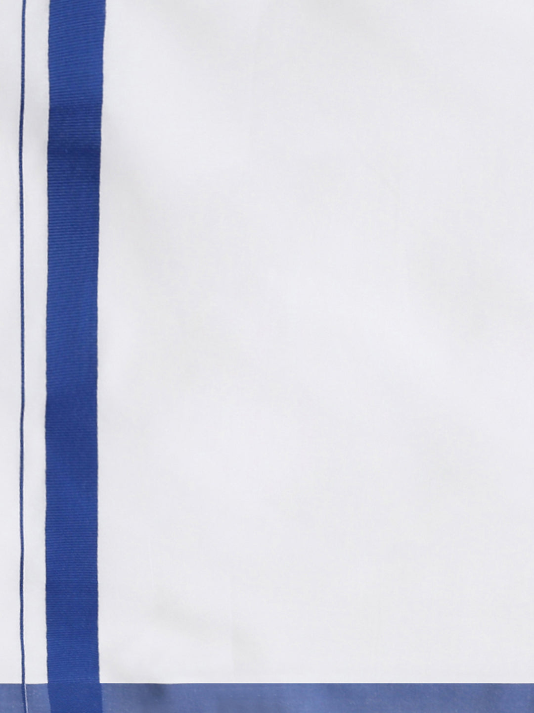 Mens White Shirt with Single Dhoti Blue Combo WS15