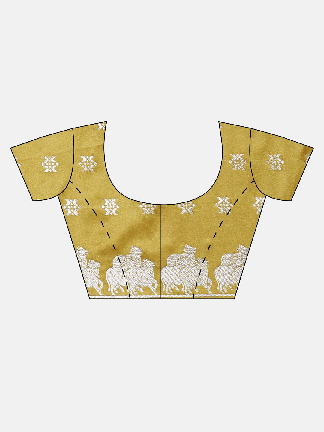 Women Olive Soft Silk Saree SS386