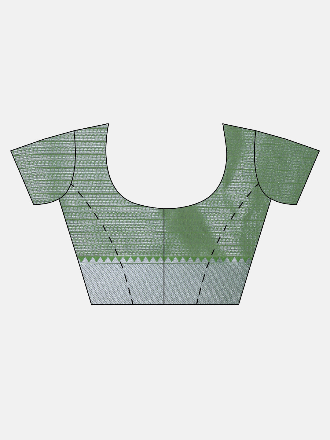 Women Silver Tissue Saree with Green Border TS63