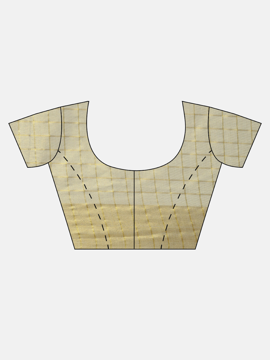 Women Traditional Kerala Tissue Gold Checks Saree KS218