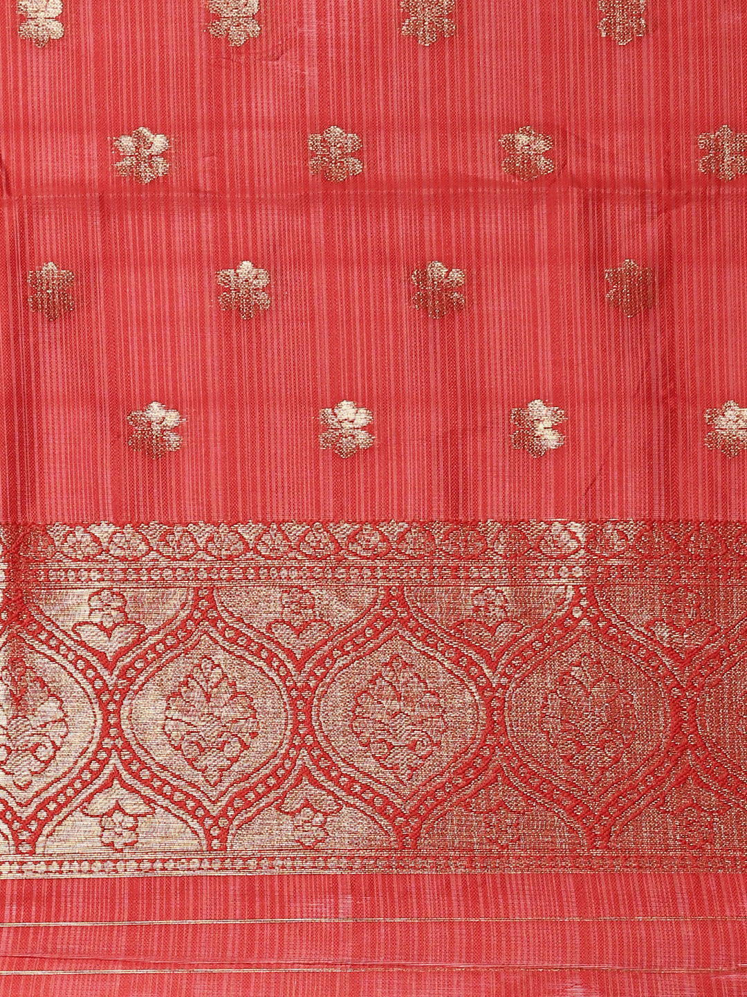 Womens Semi Silk Saree Red SS217