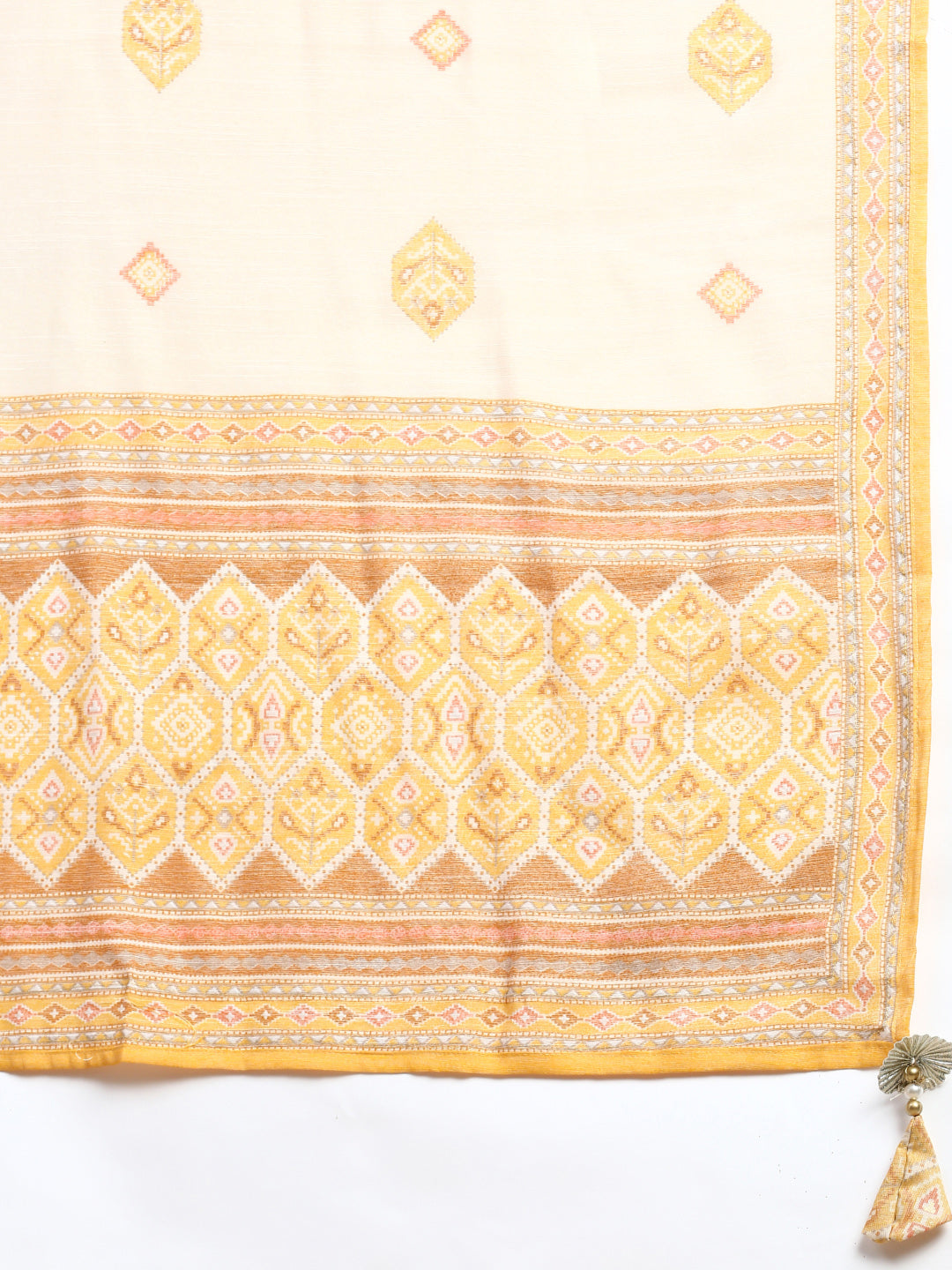 Women Cotton Sandal & Orange Collar NecK Printed Kurti Set PKS11-Shawl view