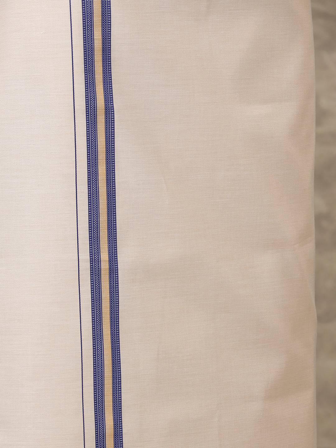 Men Blue Silk Cotton Shirt With Matching Border Tissue Dhoti Set CCB Fortune