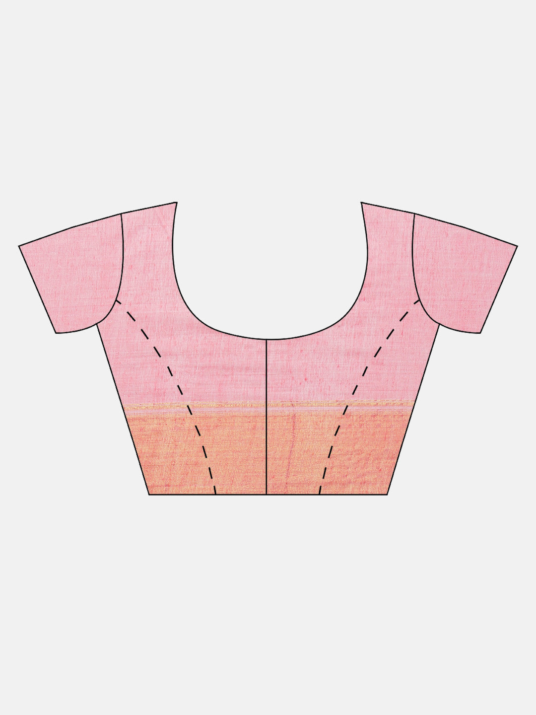 Women Pink Striped Cotton Jute Saree CJ08