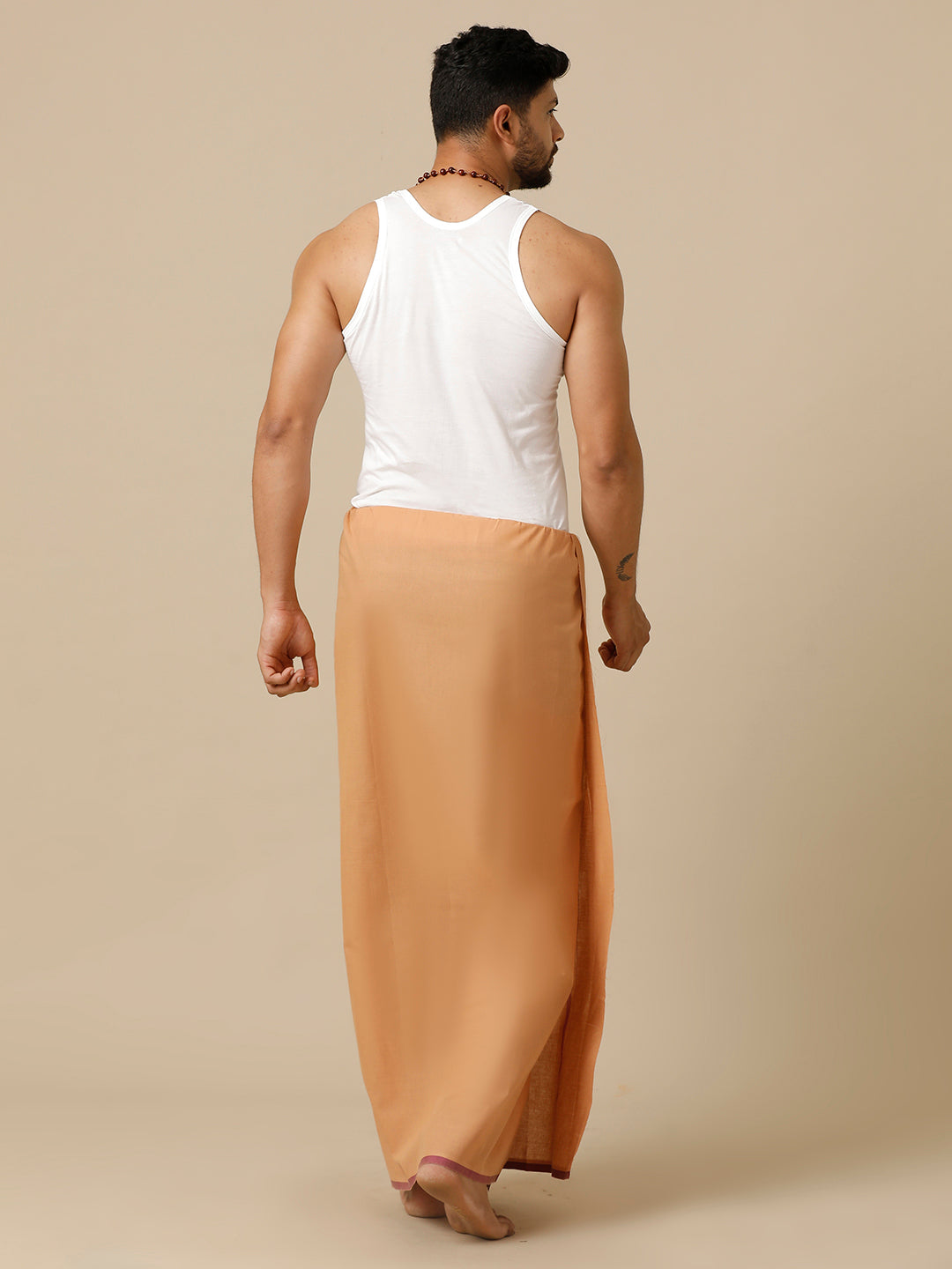 Men Devotional Dhoti with Fancy Border Enrich Colour 7