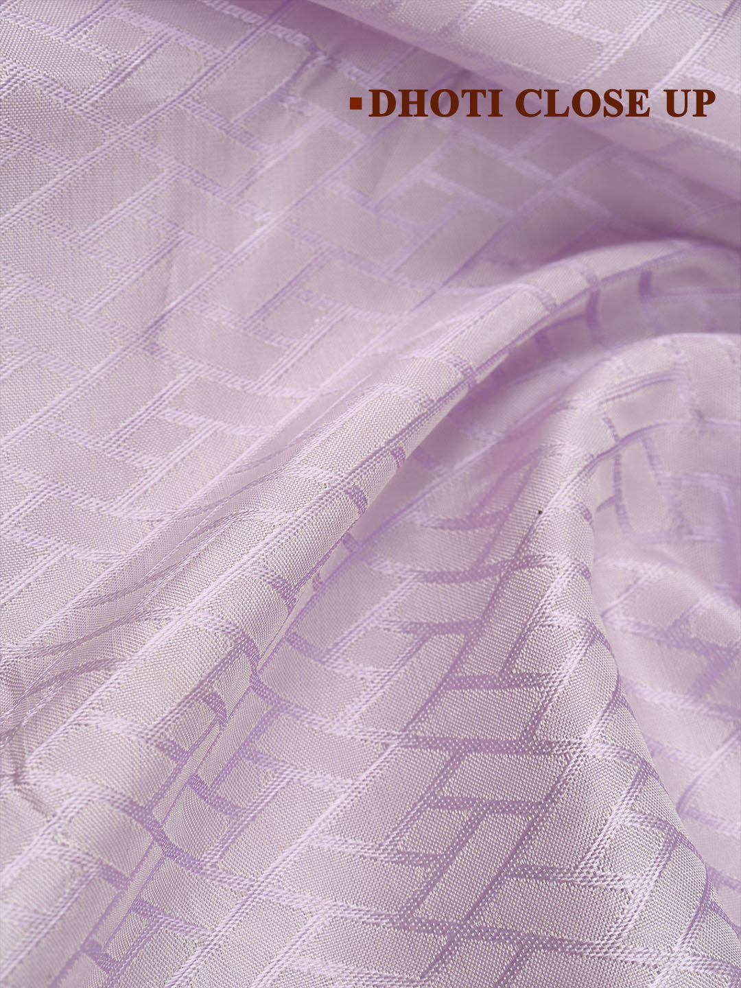 Men Art Silk Wedding Shirting Dhoti & Towel Set Violet Touch Tone TT25