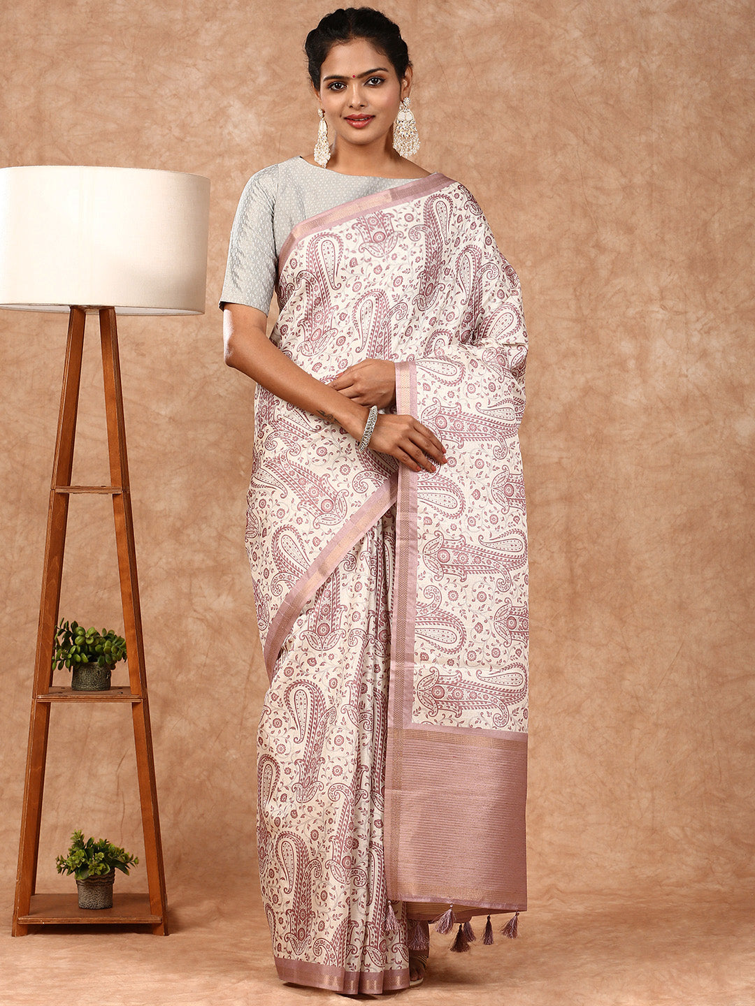 Women Semi Tussar Printed Saree ST167