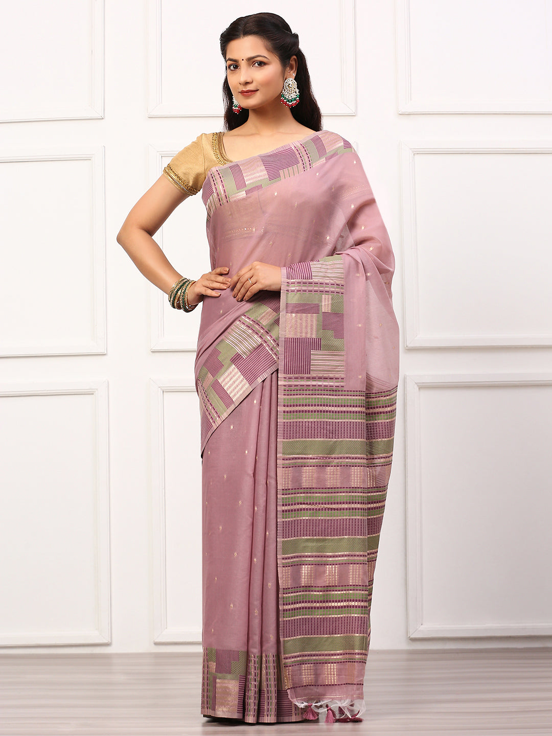 Women Semi Silk Saree Purple SS239