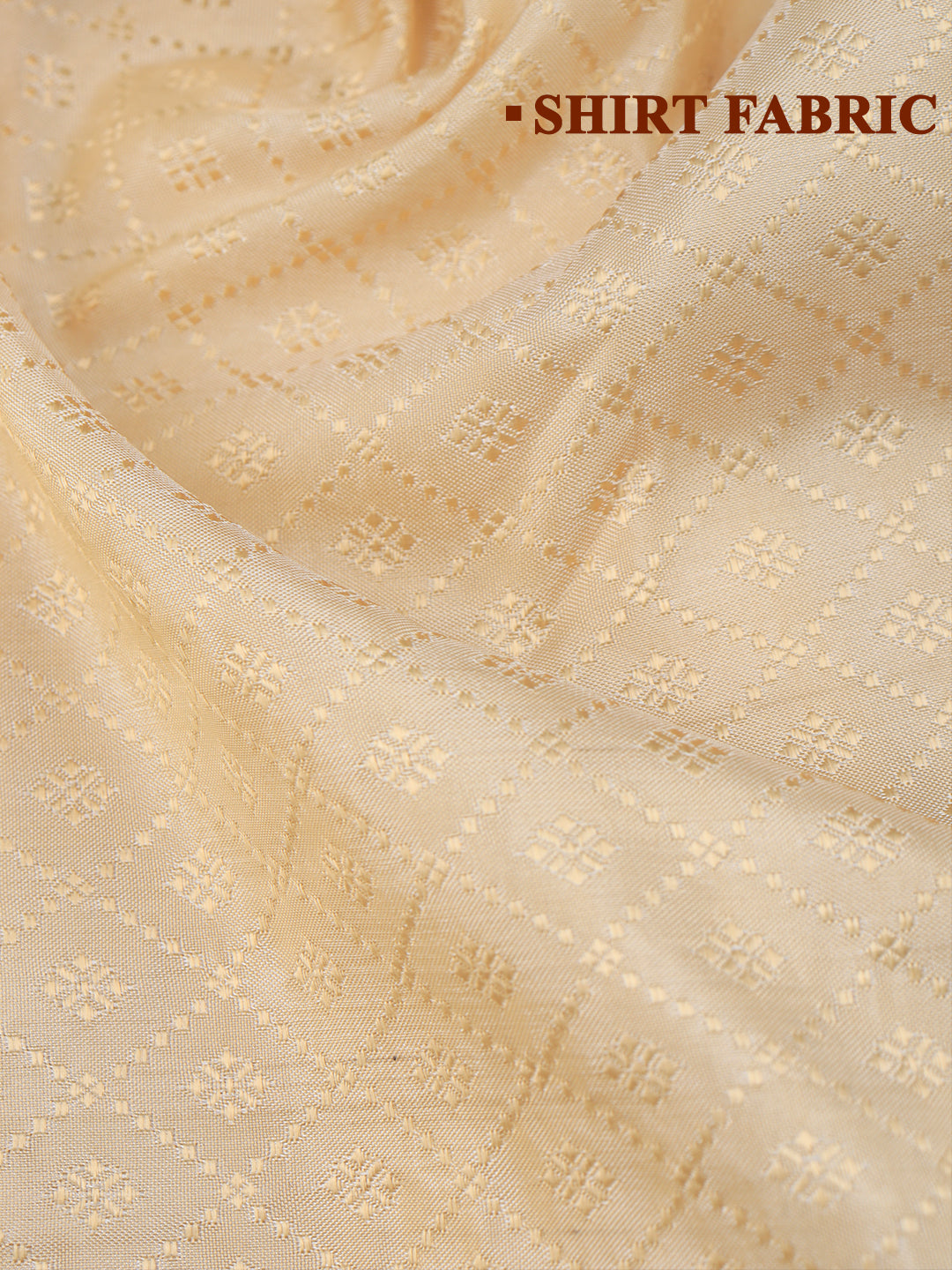 Men Art Silk Wedding Shirting Dhoti & Towel Set F.Peach Touch Tone TT28