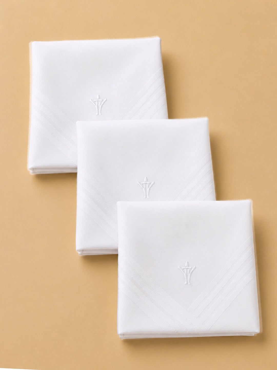 Cotton White Hand Kerchief (3 in 1) Feather Touch