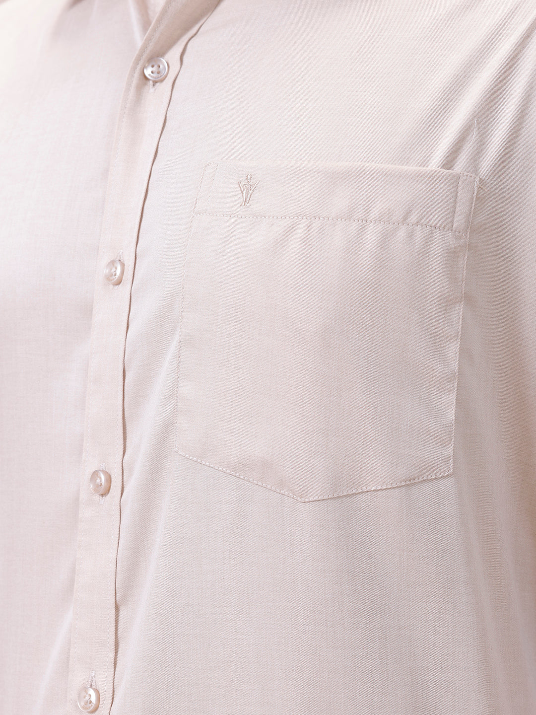 Men Cotton Rich Shirt Lt Beige Sandal T61 AKT1