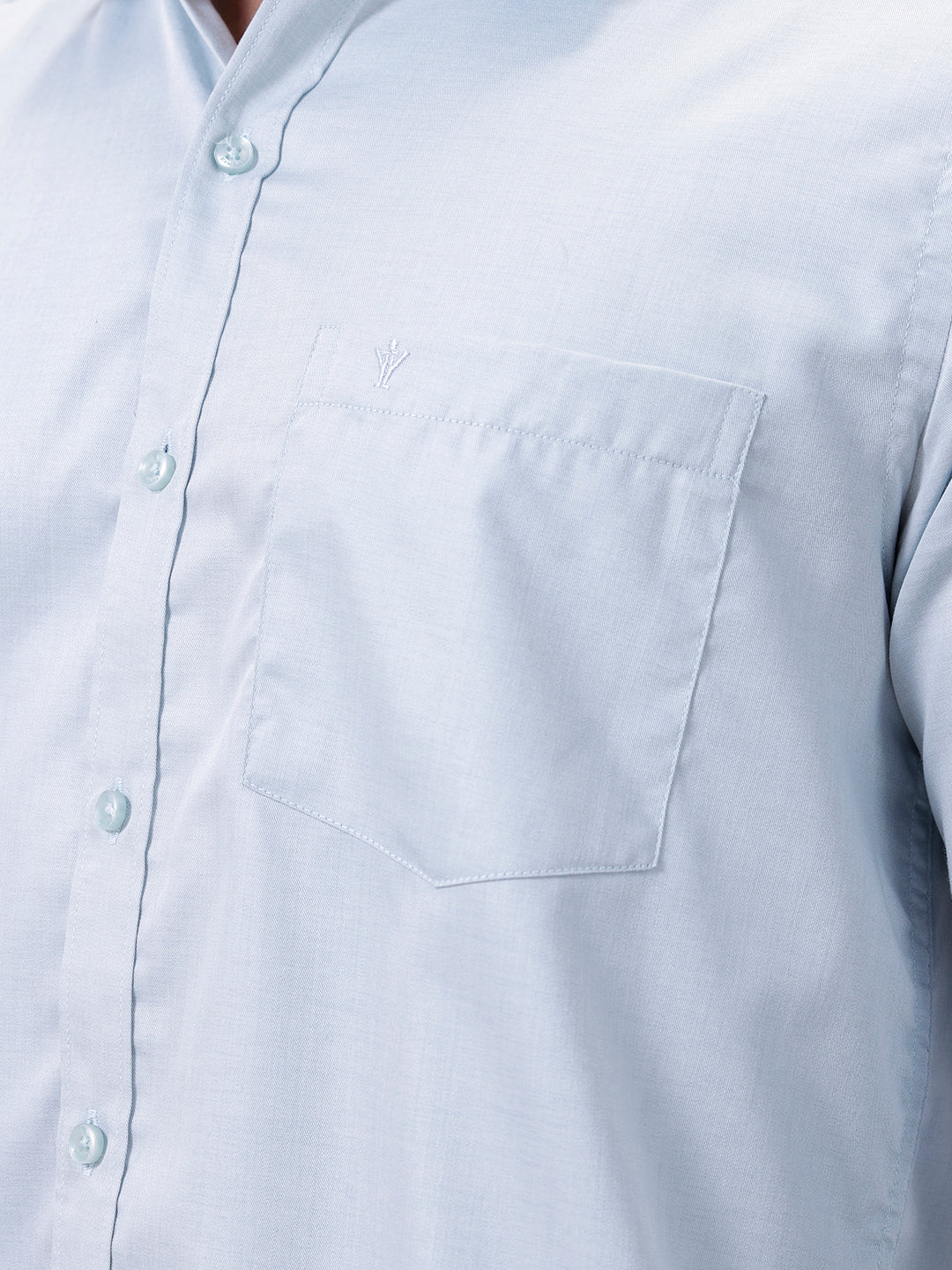 Men Cotton Rich Shirt LT Teal Blue T61 AKT4