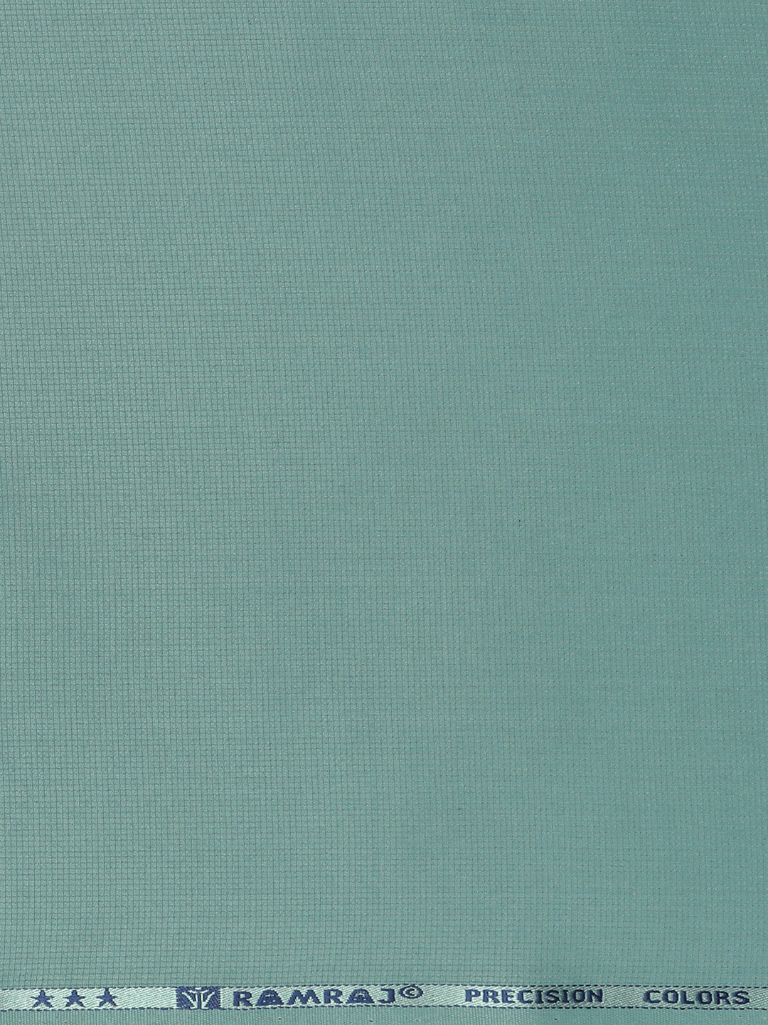 Cotton Blend Self Design Teal Blue Fabric Elight Gold
