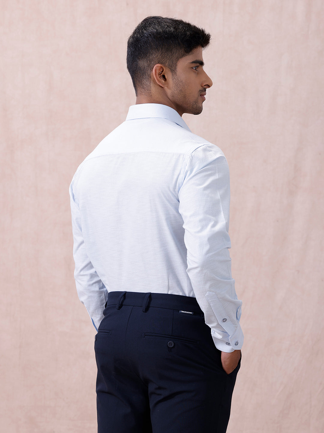 Men Cotton Rich Shirt Light Sky Blue T64 ANT1