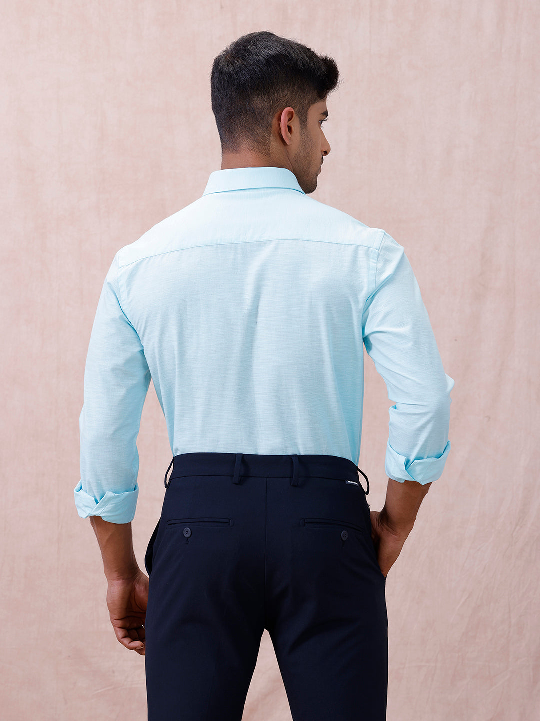 Men Cotton Rich Shirt LT Mint Green T64 ANT4