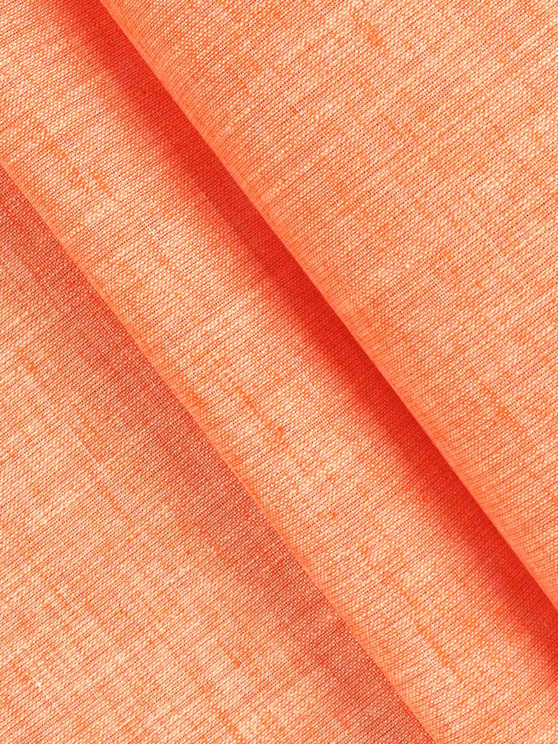Cotton Blend Lite Orange Colour Kurtha Fabric Lampus