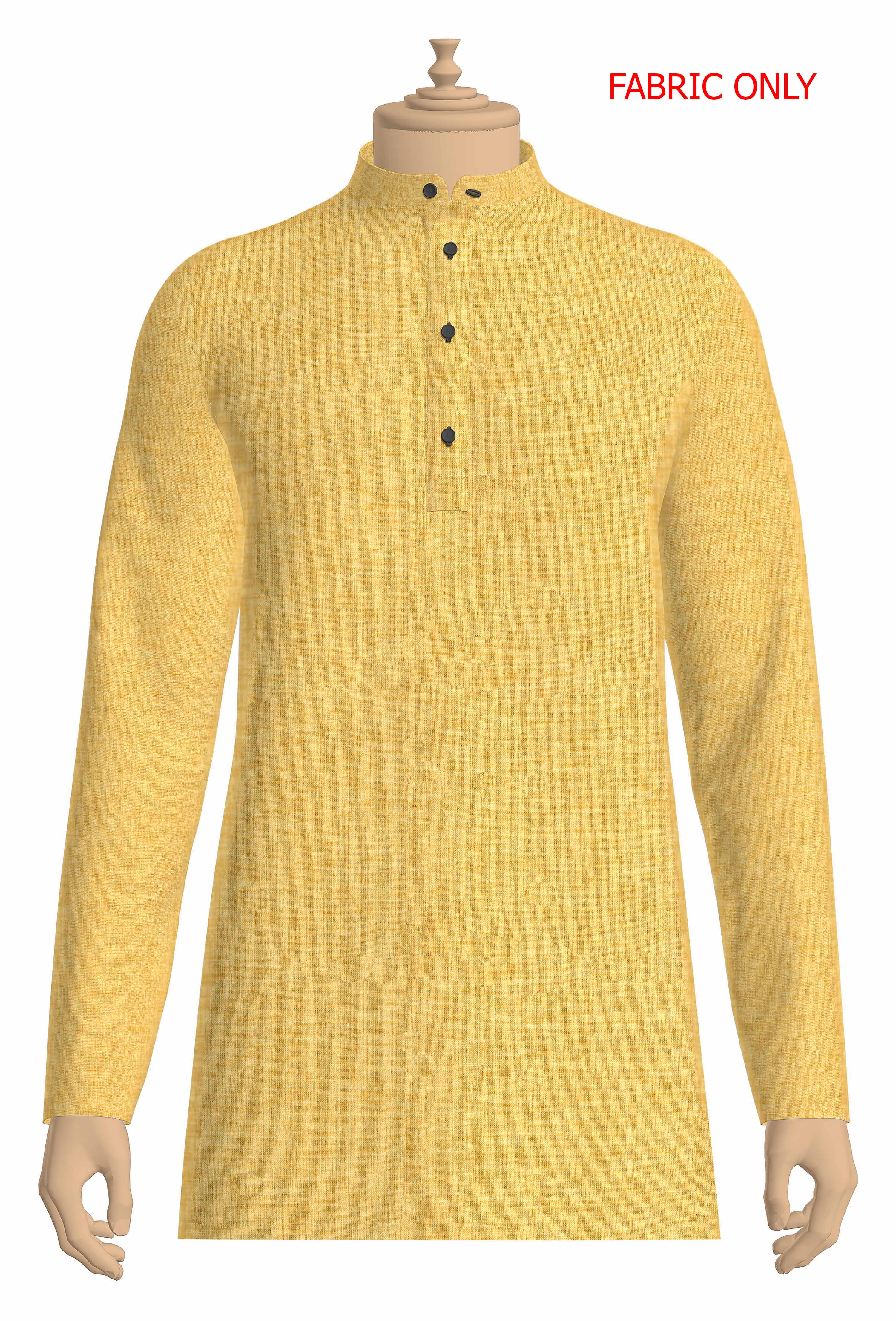 Cotton Blend Mustard Yellow Colour Kurtha Fabric Lampus - CAPC1160-34