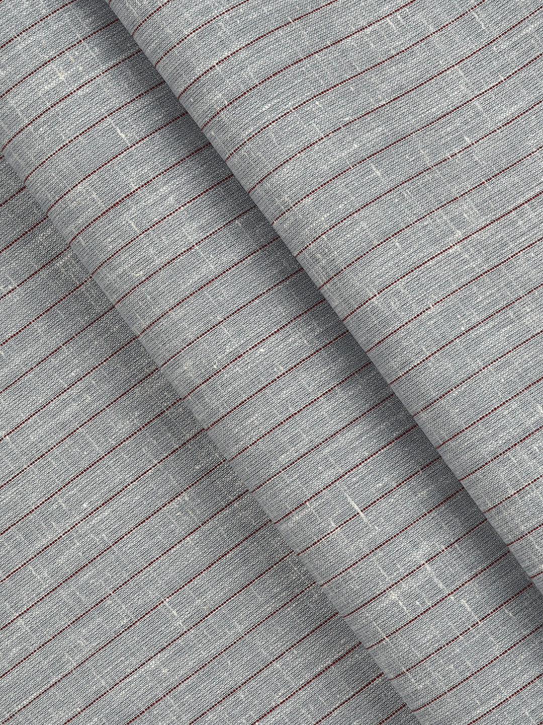 Men Cotton Rich Striped Shirt Fabric Grey High Style