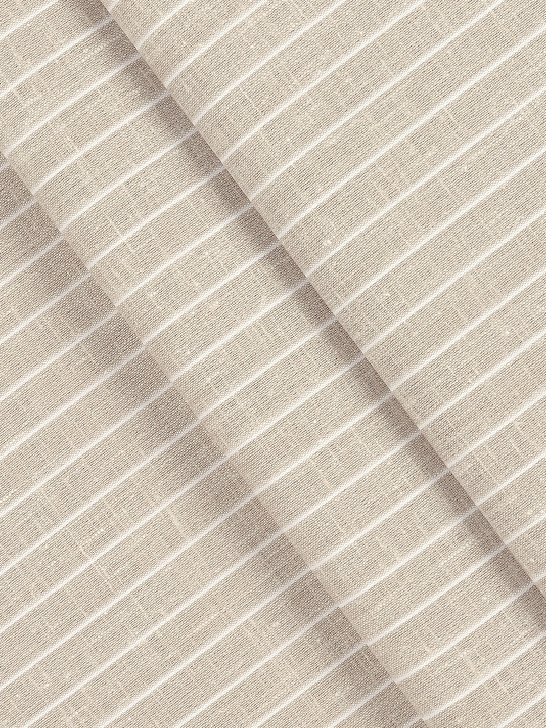 Men Cotton Rich Striped Shirt Fabric Light Brown High Style