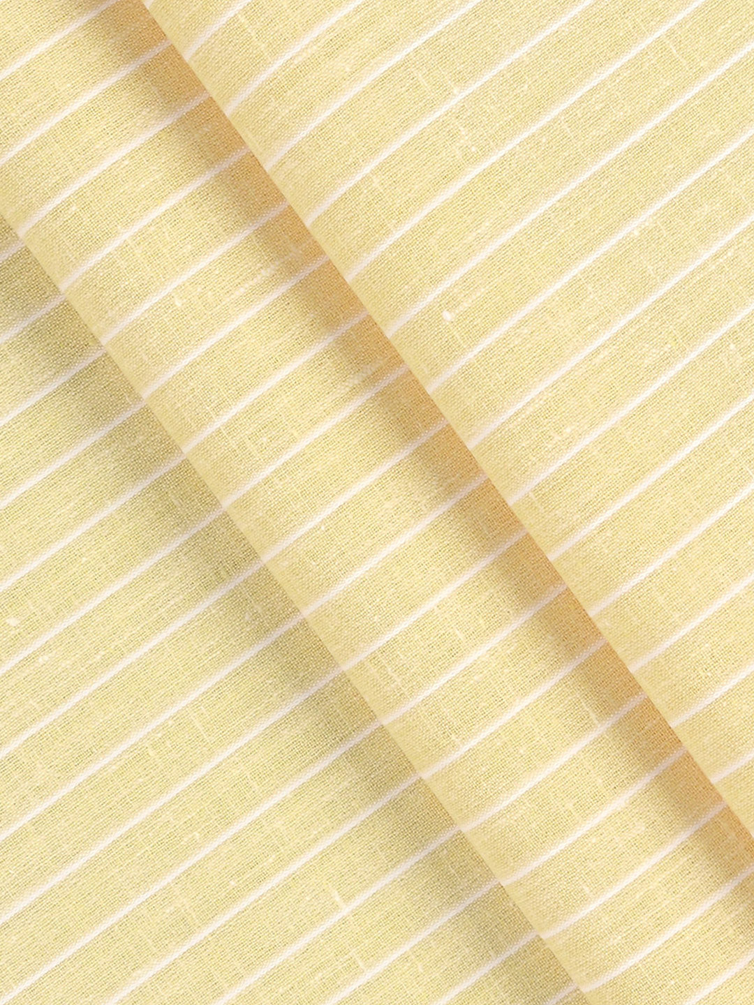 Men Cotton Rich Striped Shirt Fabric Yellow High Style