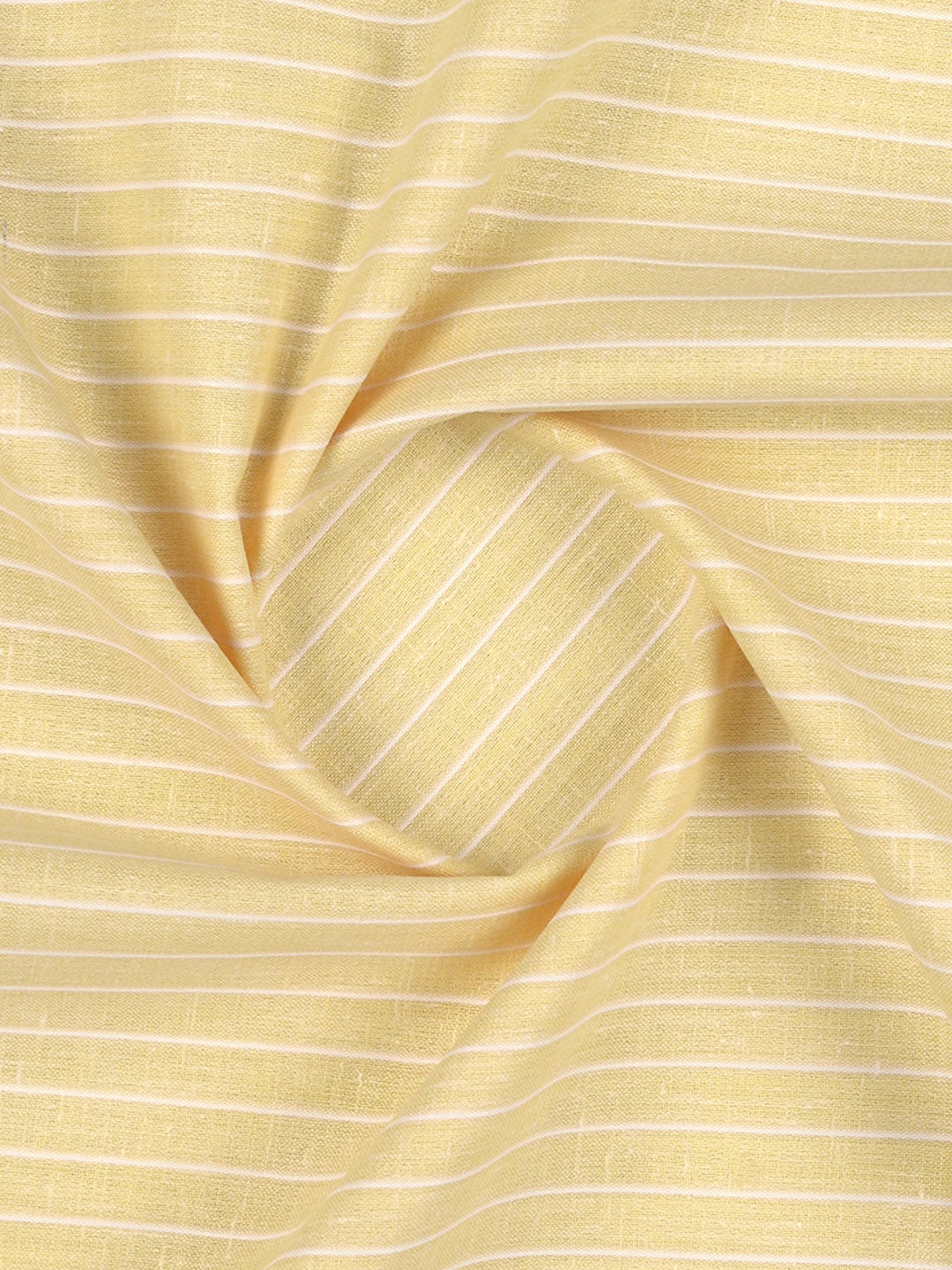 Men Cotton Rich Striped Shirt Fabric Yellow High Style
