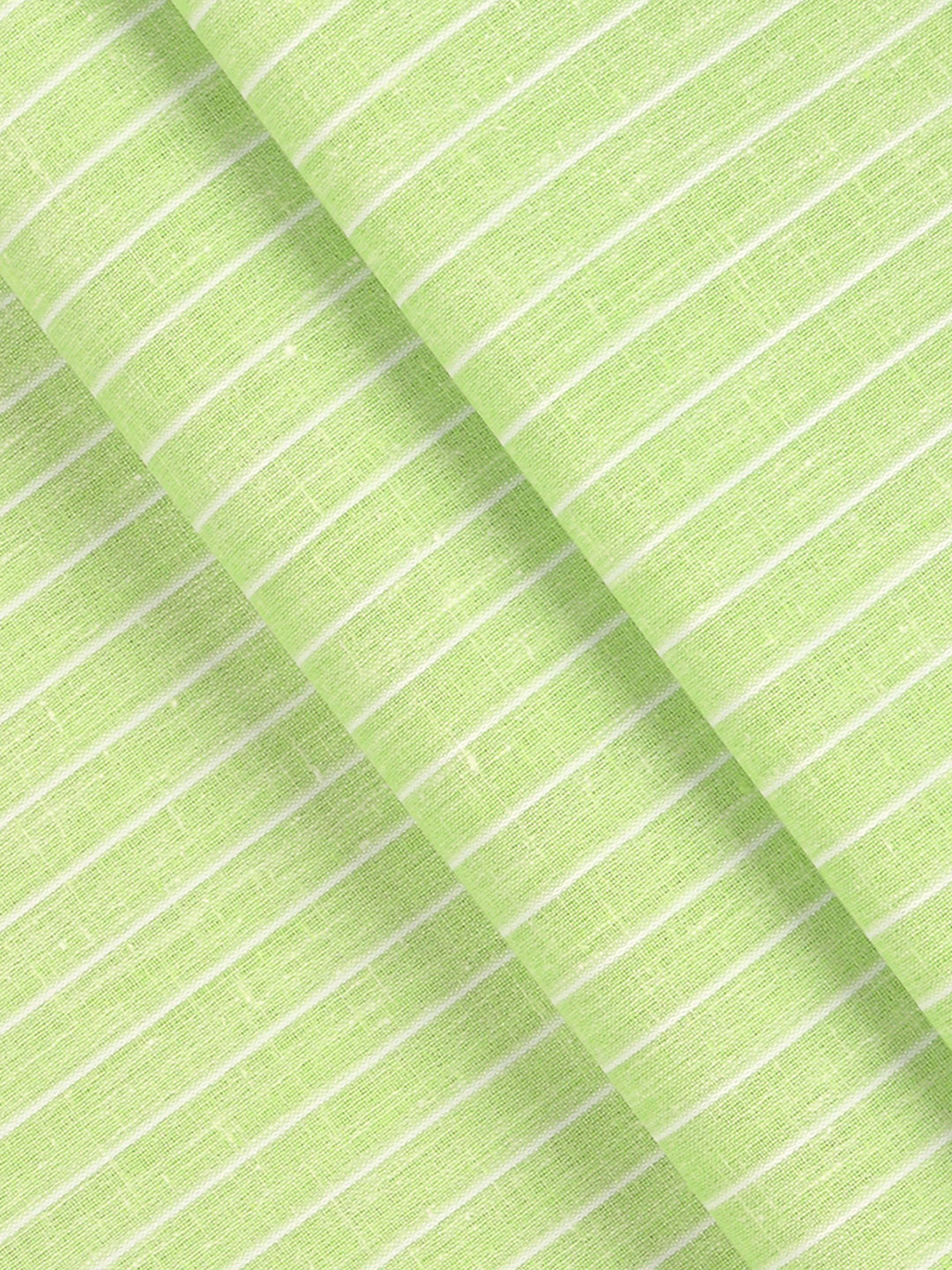 Men Cotton Rich Striped Shirt Fabric Green High Style