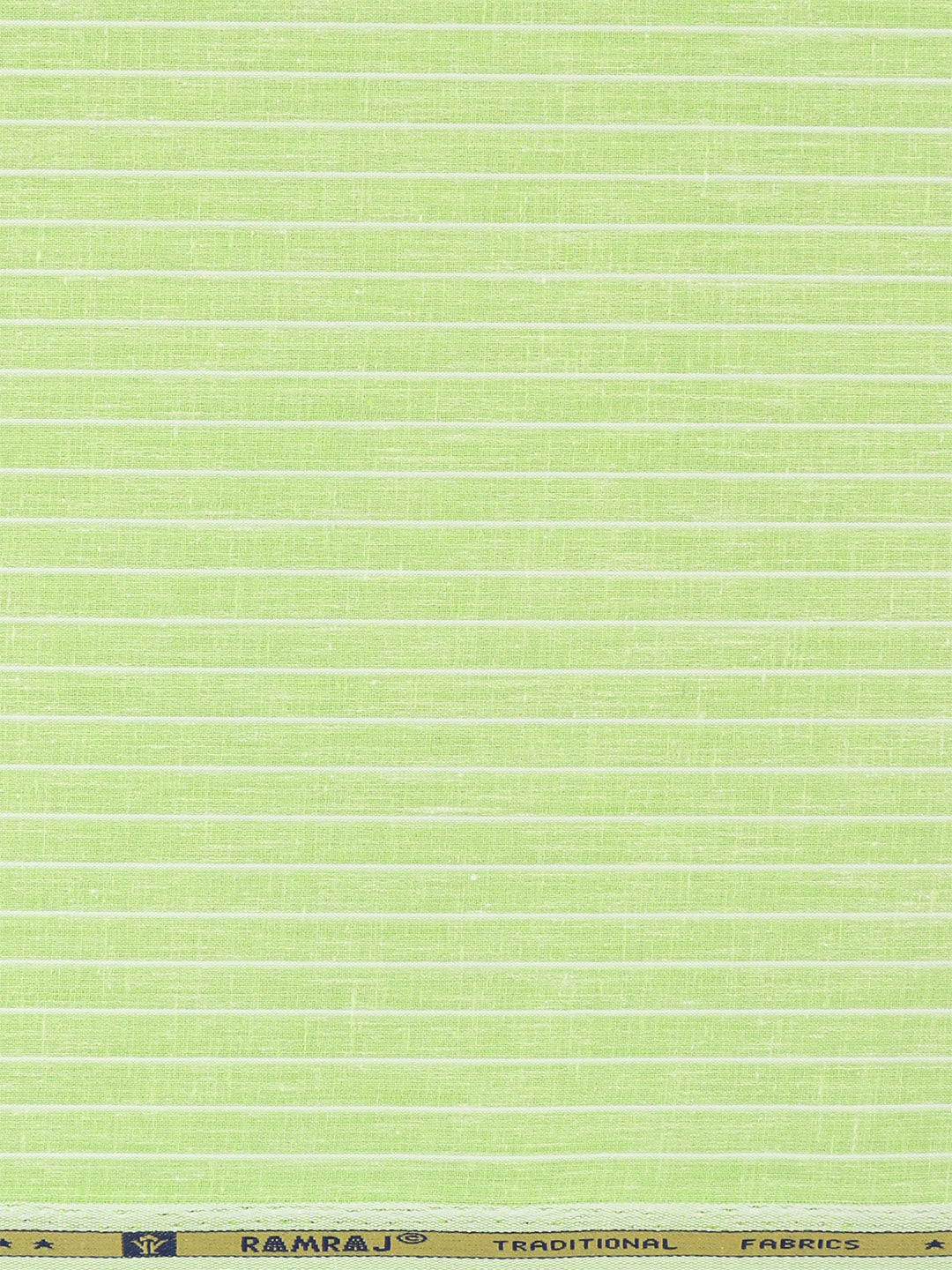 Men Cotton Rich Striped Shirt Fabric Green High Style