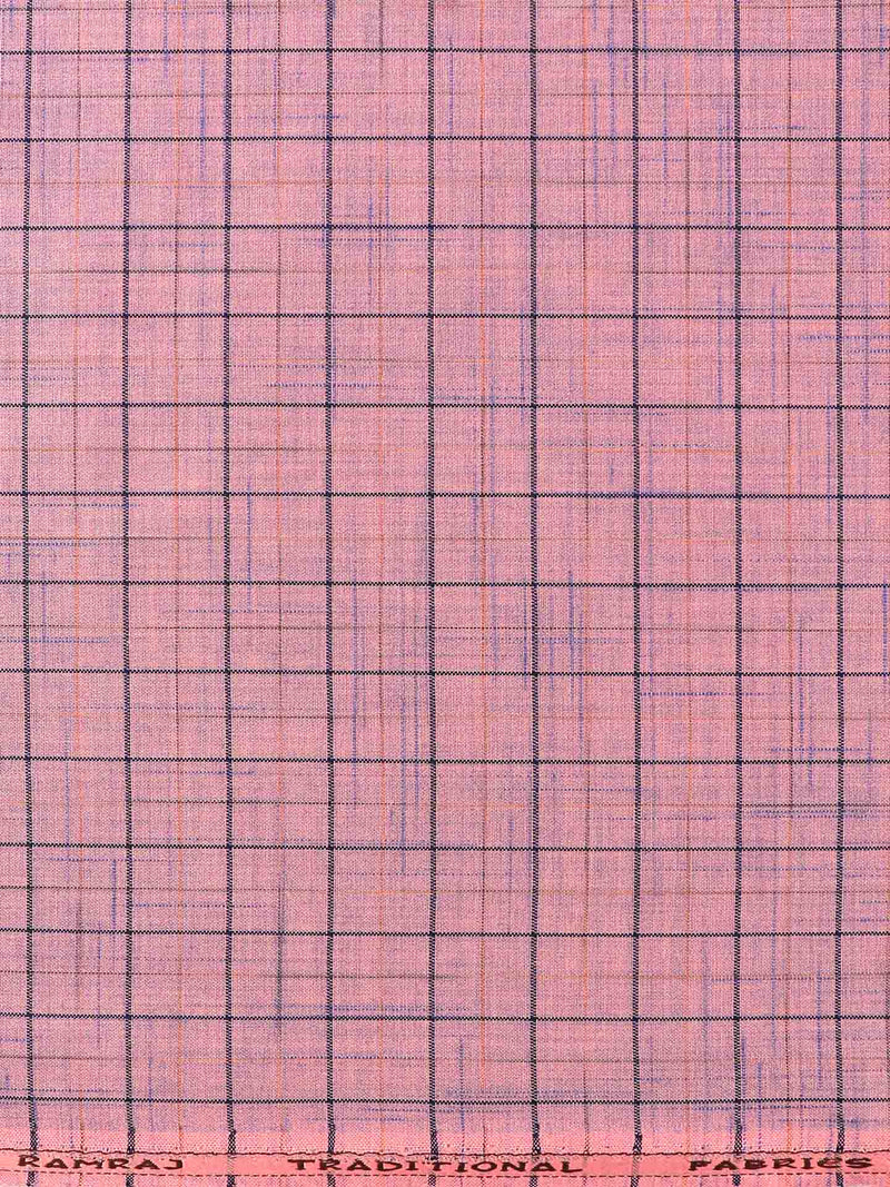 Cotton Purple Colour Checked Shirt Fabric Galaxy Art