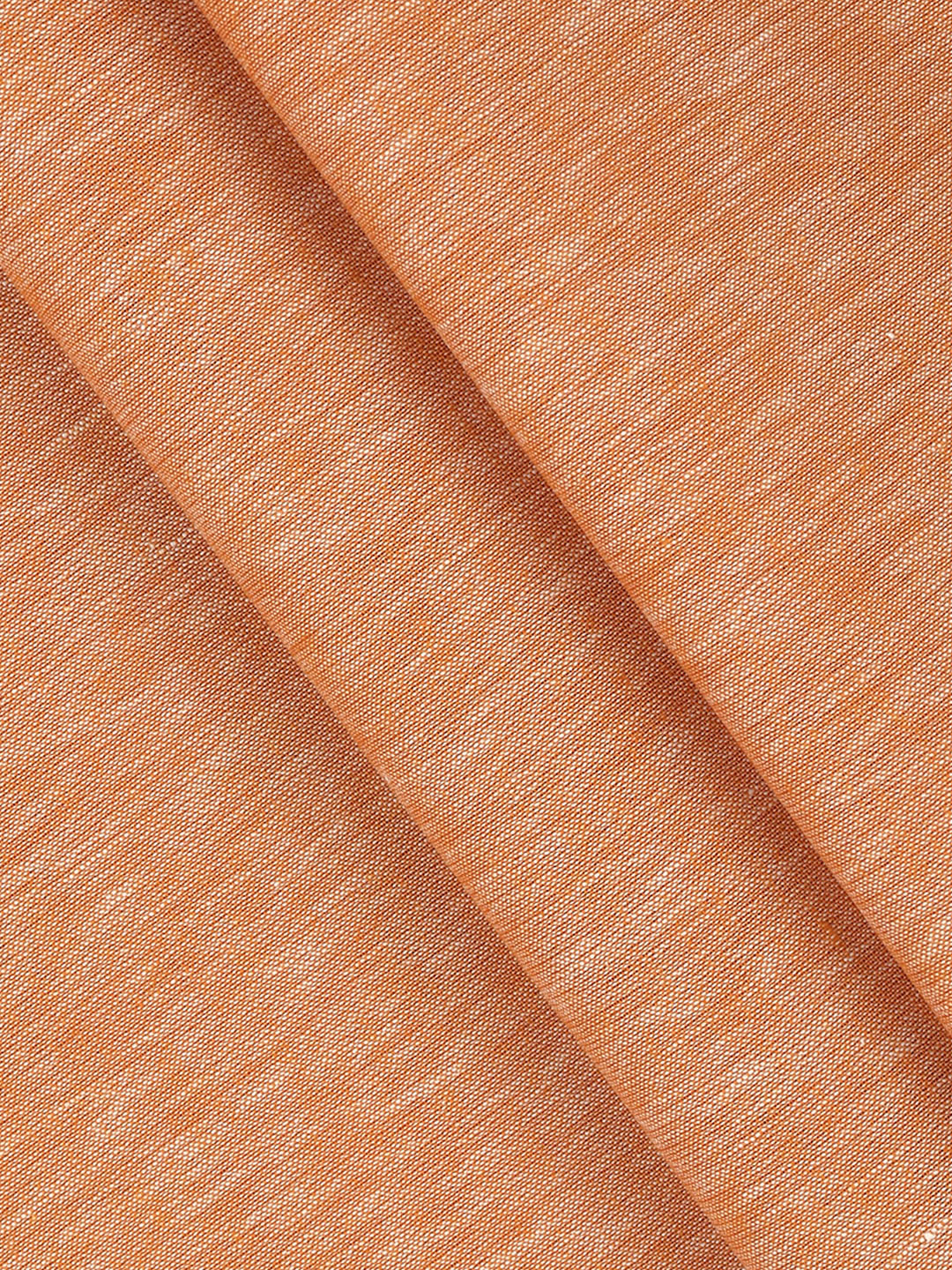 Men Cotton Rich Plain Shirt Fabric Dark Orange High Style