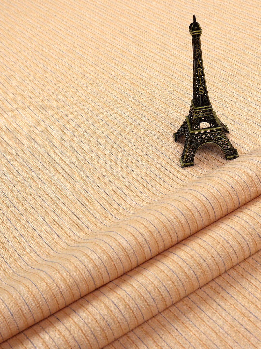 Cotton Colour Stripe Shirt Fabric Orange High Style-Close view