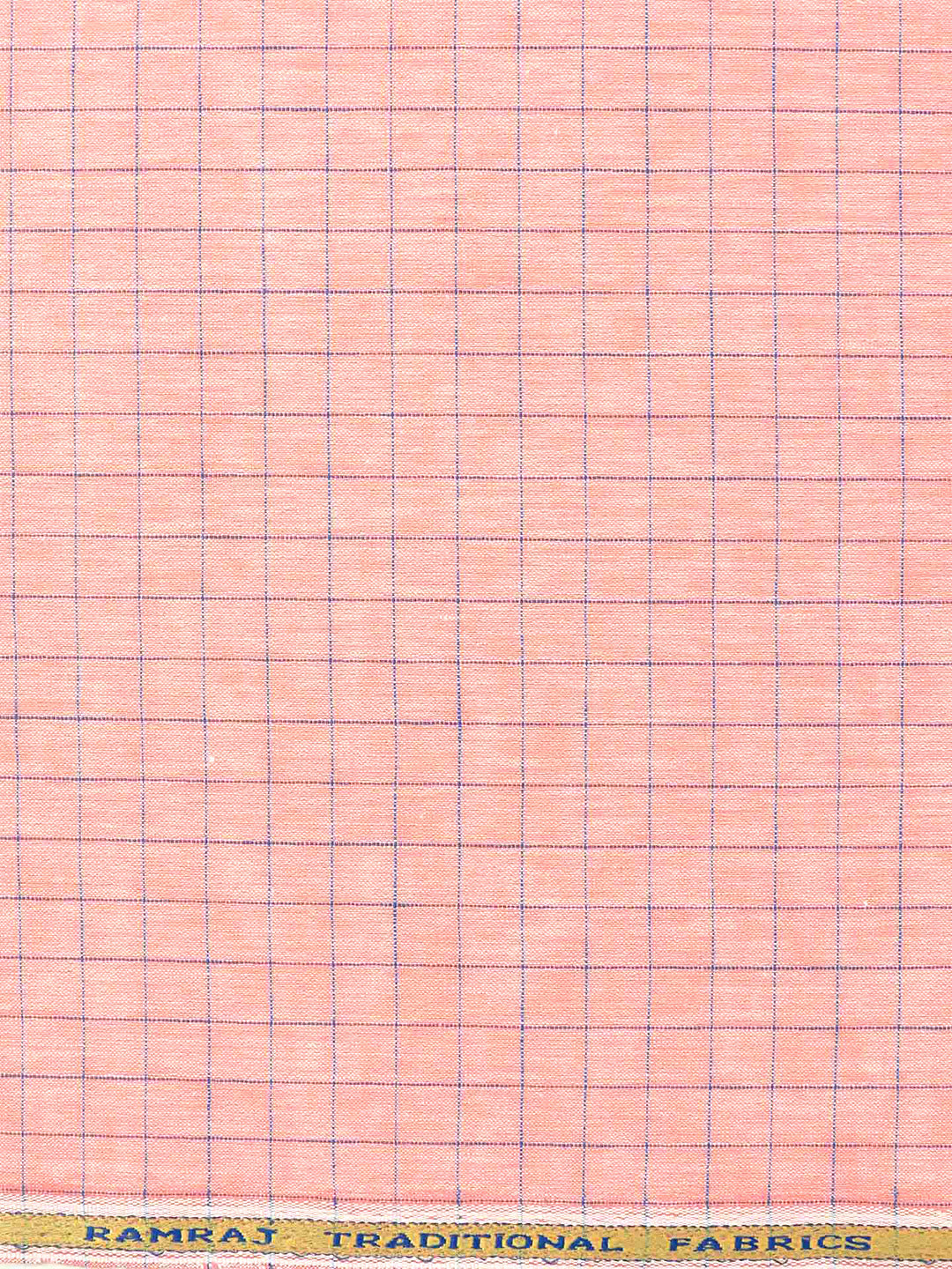 Cotton Colour Check Pink & Navy Shirting Fabric High Style-Zoom view