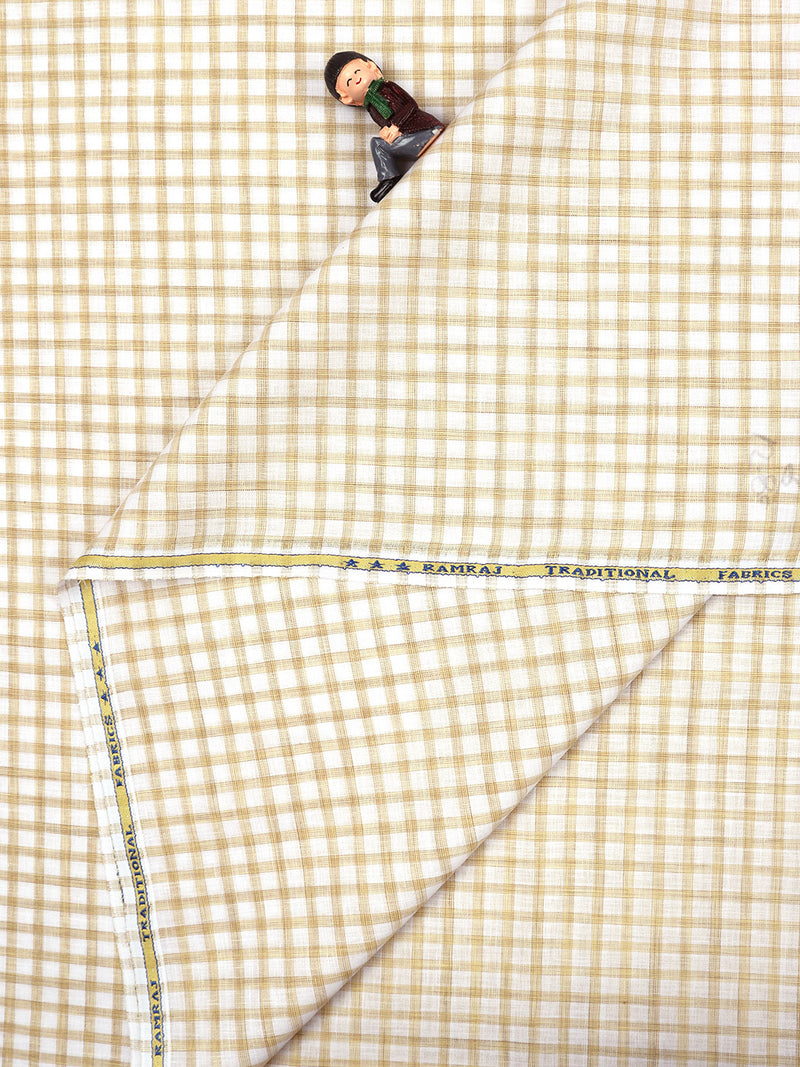 Cotton Sandal with White Checked Shirt Fabric Infinity