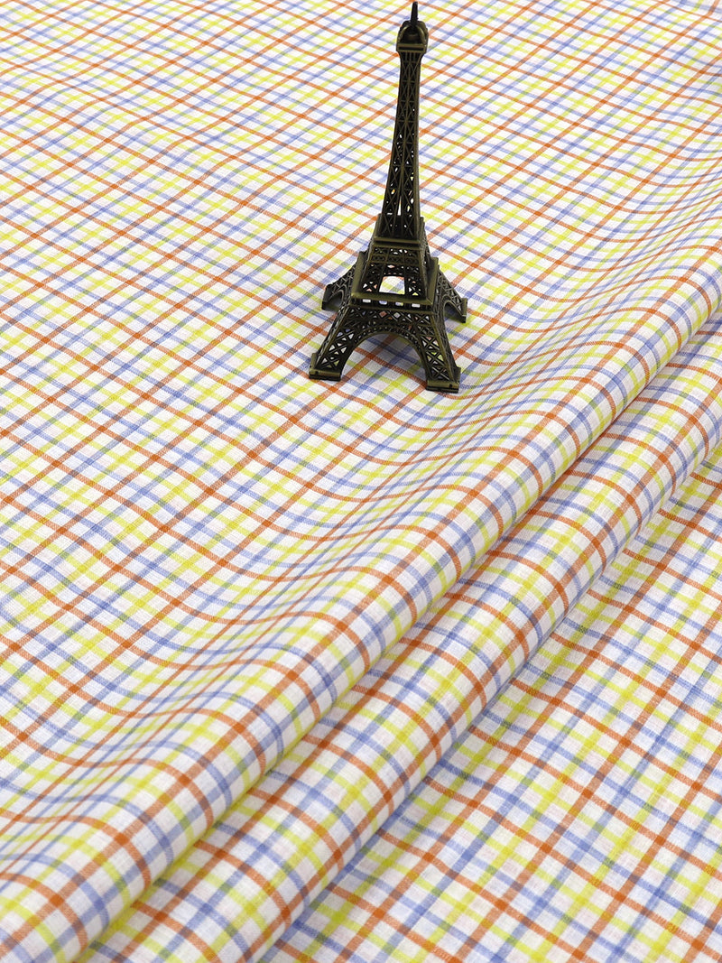Cotton Colour Checked Colour Shirt Fabric Infinity
