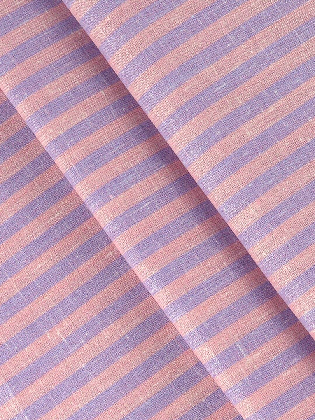 Cotton Rich Blue with Pink Striped Shirt Fabric High Style