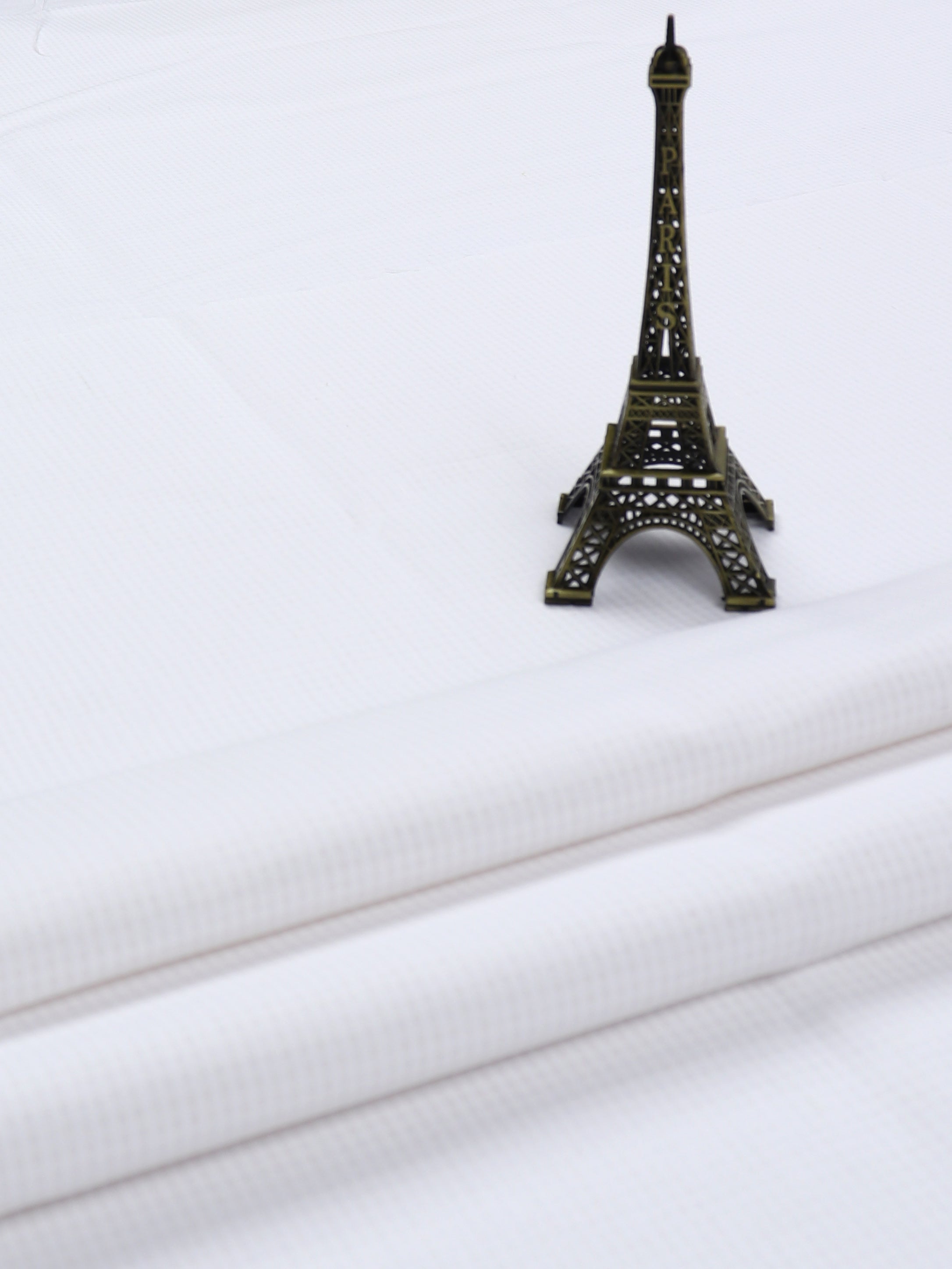Cotton White Checked Shirt Fabric Galaxy Art-Close view