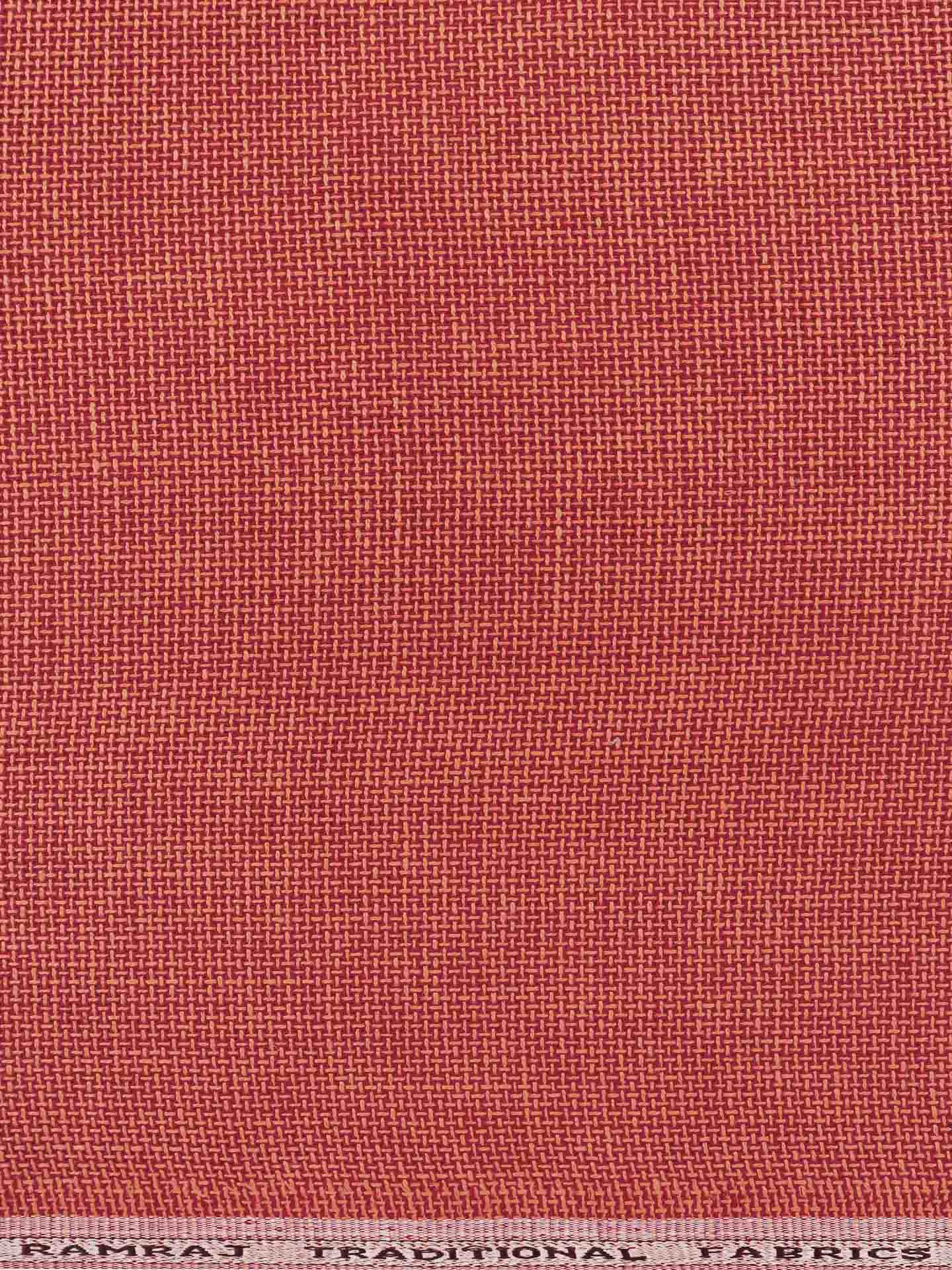 Men Cotton Rich Self Design Shirt Fabric Red High Style