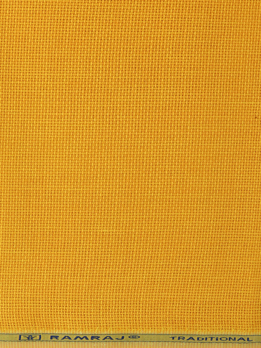 Men Cotton Rich Self Design Shirt Fabric Dark Yellow High Style